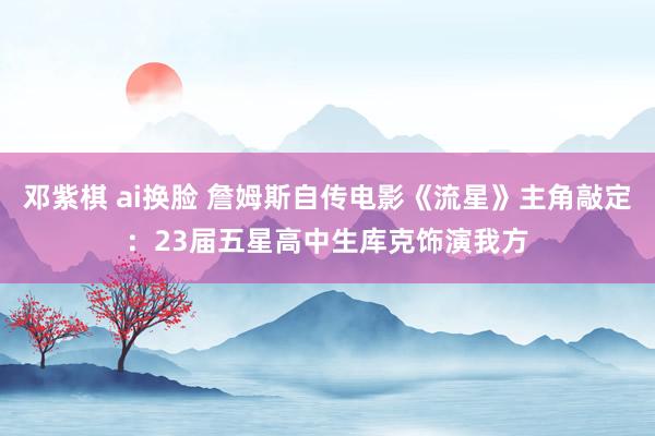 邓紫棋 ai换脸 詹姆斯自传电影《流星》主角敲定：23届五星高中生库克饰演我方