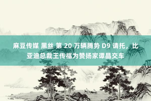 麻豆传媒 黑丝 第 20 万辆腾势 D9 请托，比亚迪总裁王传福为赞扬家谭晶交车