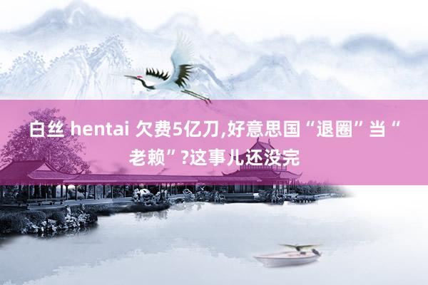 白丝 hentai 欠费5亿刀，好意思国“退圈”当“老赖”?这事儿还没完